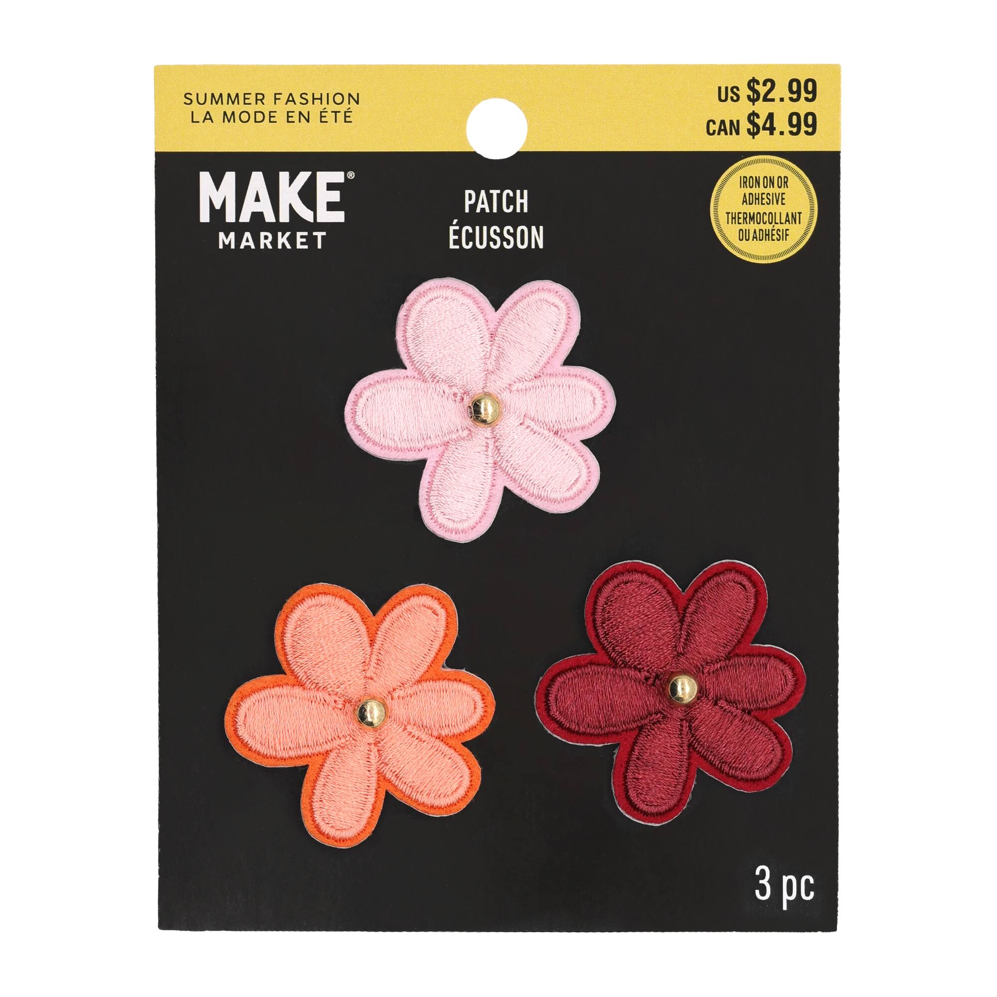 Summer Fashion & Flowers Iron-On & Adhesive Embroidered Patches